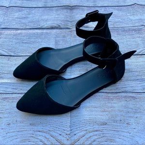 Charlotte Russe Pointed Toe Flats with Ankle Strap